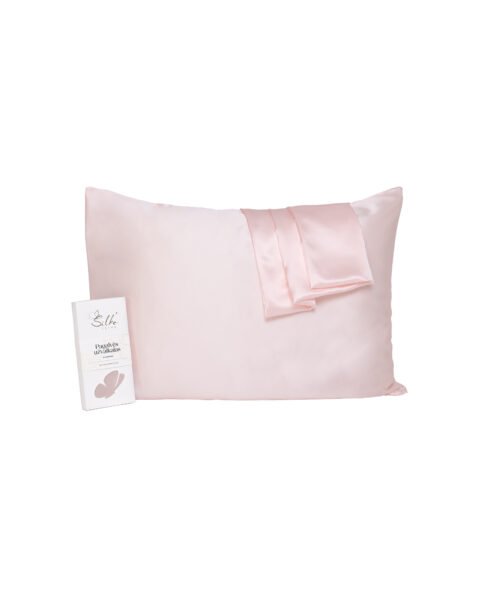 Šilkinis pagalvės užvalkalas, 50x70 cm - Light Pink