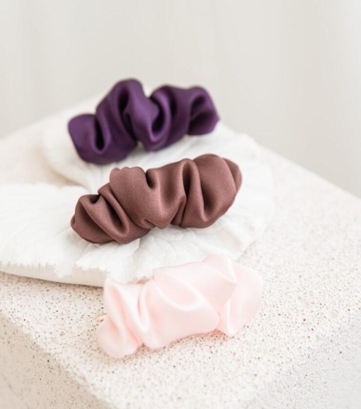 Šilkinis plaukų segtukas, 8 cm